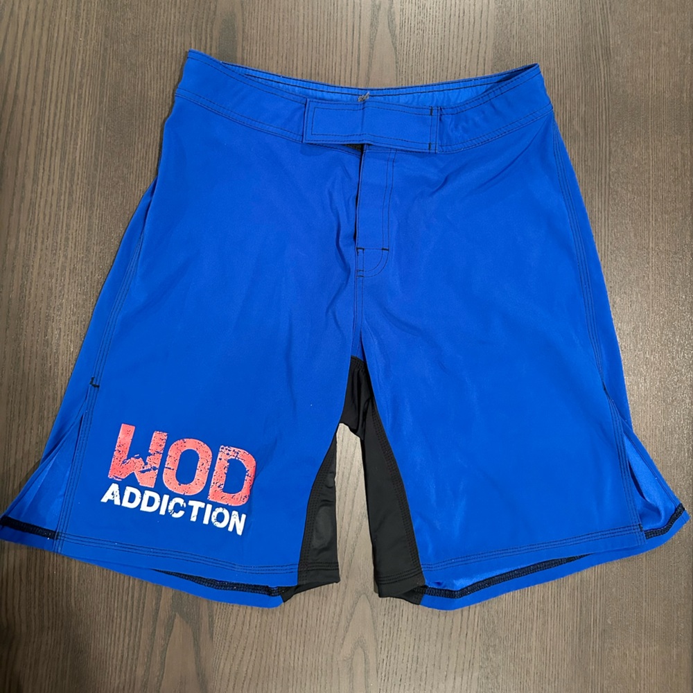 WOD Addiction Royal Blue Athletic Training Shorts with Black Trim